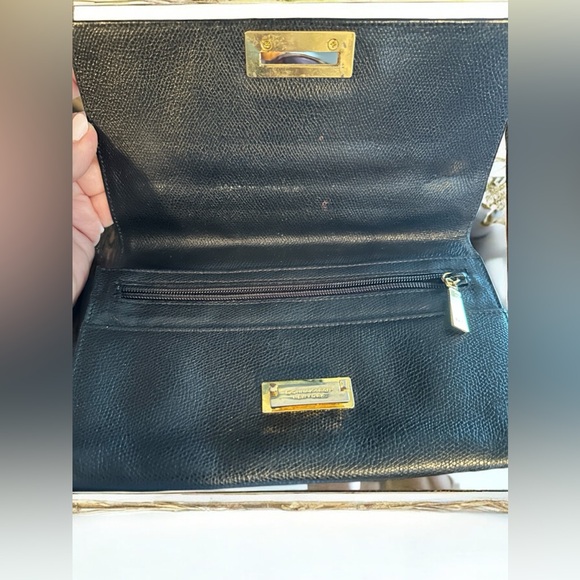 Black pebbled leather Donna Karan clutch/wallet - Picture 4 of 12